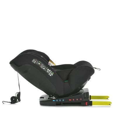 Автокрісло дитяче EL CAMINO i-JOY, поворот 360&deg;, ISOFIX, зріст 40-150см, чорне, ME 1205 Black