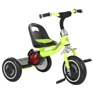 Велосипед дитячий триколісний Turbo Trike M 3650-M-2 малиновий, салатовий, колеса, що світяться