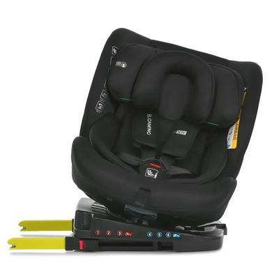 Автокрісло дитяче EL CAMINO i-JOY, поворот 360&deg;, ISOFIX, зріст 40-150см, чорне, ME 1205 Black