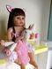 Лялька вінілова з каштановим волоссям та зайчиком, 55см, ручна робота, Reborn Baby Doll 71