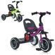Велосипед дитячий триколісний Turbo Trike M 3650-M-2 фіолетовий, салатовий, колеса, що світяться
