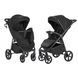 Коляска прогулочная CARRELLO Bravo Plus 2023 Jet Black,CRL-5515, черная, Карелло Браво