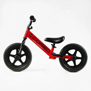 Велобег (беговел) детский, стальная рама, колеса EVA 12" дюймов, Corso Sprint JR-74115