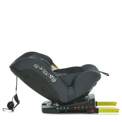 Автокрісло дитяче EL CAMINO i-JOY, поворот 360&deg;, ISOFIX, зріст 40-150см, сіре, ME 1205 Antracite