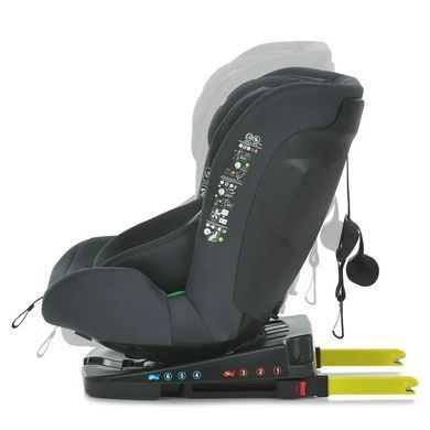 Автокрісло дитяче EL CAMINO i-JOY, поворот 360&deg;, ISOFIX, зріст 40-150см, сіре, ME 1205 Antracite
