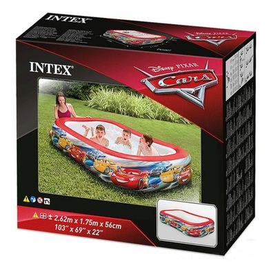 Детский надувной бассейн Intex "Тачки", 57478, 262*175*56см