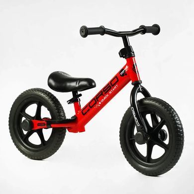 Велобег (беговел) детский, стальная рама, колеса EVA 12" дюймов, Corso Sprint JR-74115
