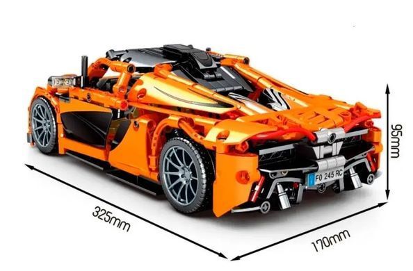 Конструктор для хлопчиків "Спортивна гоночна машина McLaren P1", помаранчева, 32см, 950 деталей, 8602