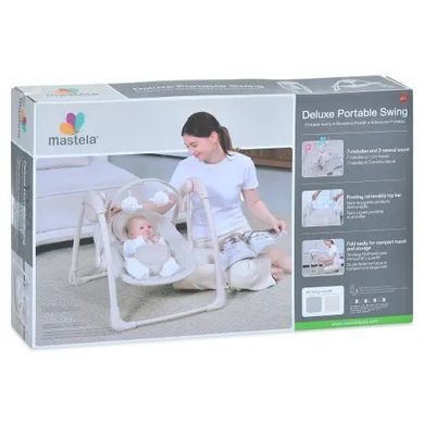 Дитячий шезлонг-качалка, музичний, дуга з підвісками, Mastela Deluxe, 79&times;58&times;58 см, 6511