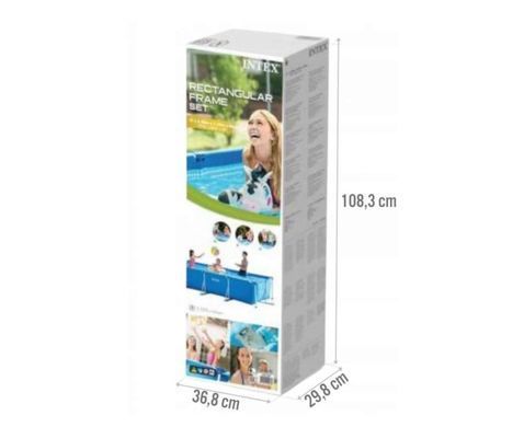 Каркасний прямокутний басейн, 450*220*84см Rectangular Frame Pool., 7127л., Intex 28273 NP