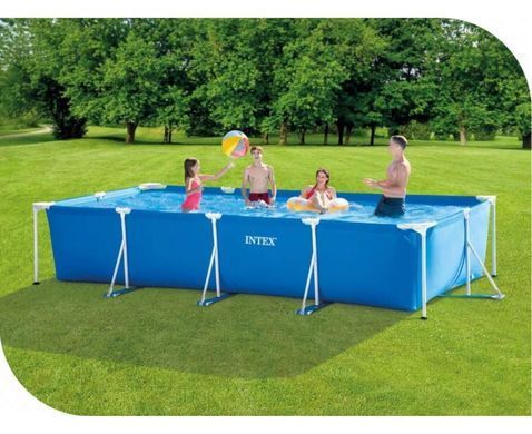 Каркасний прямокутний басейн, 450*220*84см Rectangular Frame Pool., 7127л., Intex 28273 NP