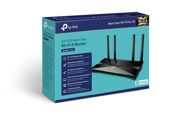 Интернет роутер TP-Link Archer AX10 Wi-Fi 6 (2.4Gz/5Gz) 1501Mbps