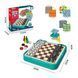 Гра настільна 7в1 "Puzzle Board Game", шахи, шашки, нарди, лудо JF378-276A