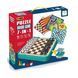 Гра настільна 7в1 "Puzzle Board Game", шахи, шашки, нарди, лудо JF378-276A