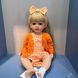 Лялька вінілова - в помаранчевому вбранні, 55см, ручна робота, Reborn Baby Doll 69