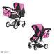 Коляска для ляльок трансформер 2в1, Carrello Maestro 9651B Rose Red Black, з перекидною ручкою, сумкою