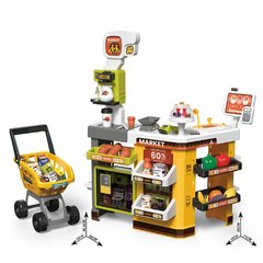 Дитячий ігровий супермаркет з візком, 65 предметів, жовтий, 668-128/129
