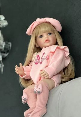 Кукла виниловая блондинка 55см, ручная работа, Reborn Baby Doll 72