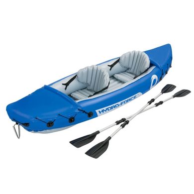 Надувная двухместная байдарка Bestway Hydro Force Raft Set, 65077, с вёслами, 321*88 см