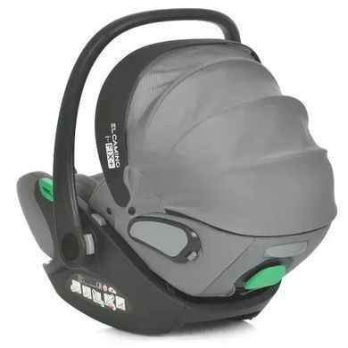 Автокресло - переноска (бебикокон) детское, рост 40-87см, EL CAMINO i-FIX, ME 1110 Simple Gray