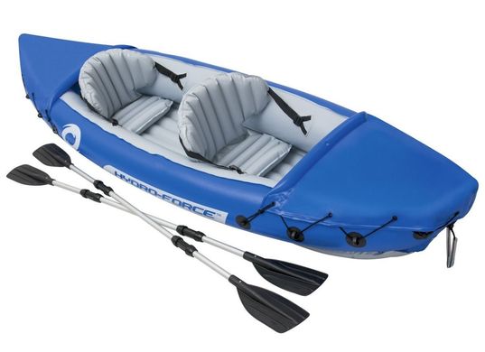 Надувная двухместная байдарка Bestway Hydro Force Raft Set, 65077, с вёслами, 321*88 см