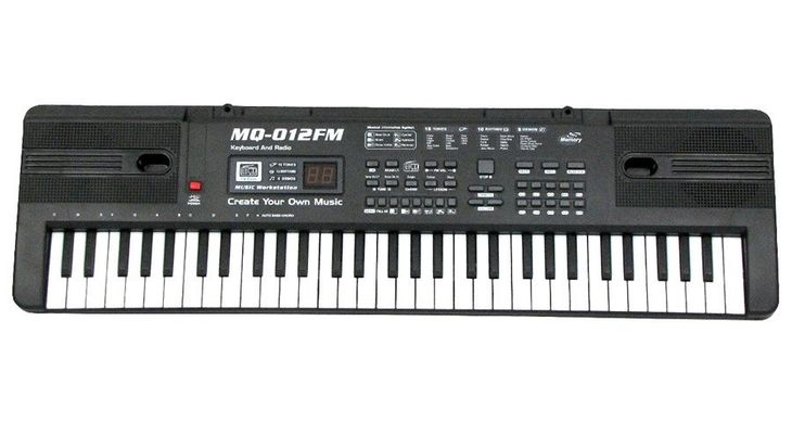 Детский игровой синтезатор, микрофон, 61 клавиша, радио, MQ-012 FM