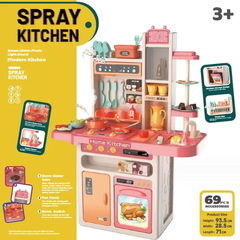 Детская игровая кухня, звук, вода, свет, пар, яйцеварка, 65 предметов 889-240