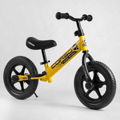 Велобег детский "CORSO",колеса EVA 12 дюймов, 09911, желто-черный