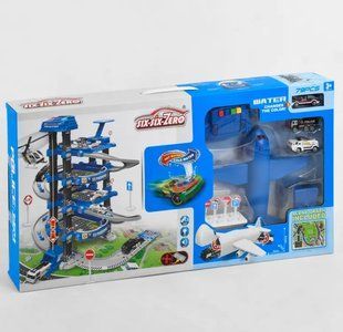Игровой набор "Гараж-парковка", паркинг с самолётом, лифт, пятиуровневая, 660A-300