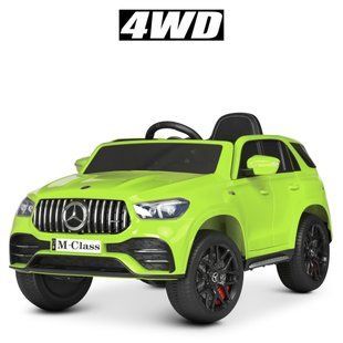 Дитячий одномісний електромобіль Машина Джип 4WD M 4781EBLR-5 Mercedes м'яке сидіння, MP3, USB, зелений