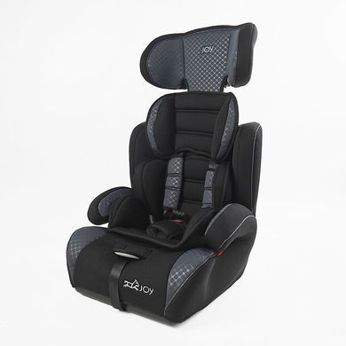 Автокрісло дитяче з бустером, 9-36кг, чорно-сіре, JOY 4771-03