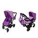 Коляска для ляльок трансформер 2в1, Carrello Maestro 9651B Purple, з перекидною ручкою, сумкою