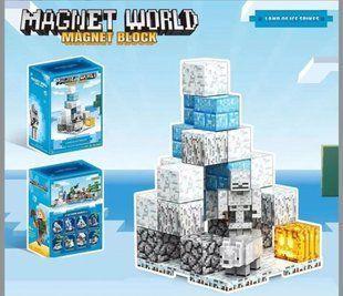 Конструктор магнітний Майнкрафт, Magnet Block (Magnet world) "Земля крижаних шипів", 38 дет., T9913
