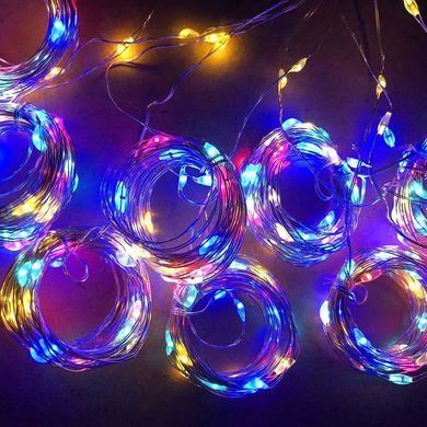 Гирлянда штора "Росса" 200LED на медной проволоке, 220V, цветная 2,0*2,0м