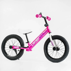 Велобіг біговіл дитячий "CORSO LAMBO", надувні колеса 14 дюймів, рожевий, для дівчинки, L-0069