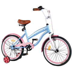Велосипед детский двухколесный CRUISER T-21631 blue+pink, голубой+розовый, 16 дюймов