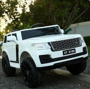 Дитячий електромобіль Джип M 4836EBLR-1 Range Rover одномісний, 4WD, MP3, USB роз'єм, шкіряне сидіння