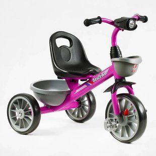 Велосипед дитячий триколісний з кошиком, музична фара, колеса EVA, Best Trike BS-44101