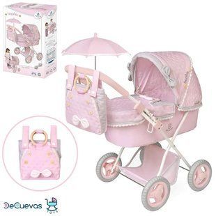 Коляска класична для ляльок DeCuevas Sophie, з сумкою, 64*38*65 см, 85075