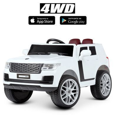 Детский электромобиль Джип M 4836EBLR-1 Range Rover одноместный, 4WD, MP3, USB разъём, кожаное сидение