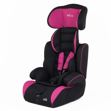 Автокрісло дитяче універсальне, 9-36кг, чорно-рожеве JOY 5810 P