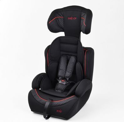 Автокресло детское с бустером, 9-36кг, черно-серое, JOY 57893