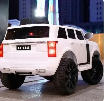 Детский электромобиль Джип M 4836EBLR-1 Range Rover одноместный, 4WD, MP3, USB разъём, кожаное сидение