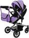 Коляска для кукол, трансформер 2в1, CARRELLO FORTUNA + сумка, 69*42*80см, 9695 PURPLE