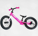 Велобег беговел детский "CORSO LAMBO", надувные колёса 14 дюймов, розовый, для девочки, L-0069
