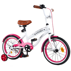 Велосипед детский двухколесный CRUISER T-21632 white+crimson, белый+малиновый, 16 дюймов