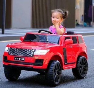 Дитячий електромобіль Джип M 4836EBLR-3 Range Rover одномісний, 4WD, MP3, USB роз'єм, шкіряне сидіння
