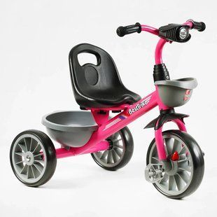 Велосипед дитячий триколісний з кошиком, музична фара, колеса EVA, Best Trike BS-20470