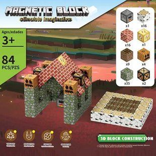 Конструктор магнітний Майнкрафт, Magnetic Block, 84 дет., Z 08 A