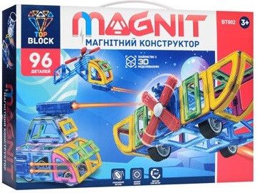 Конструктор магнитный Воздушный транспорт, 96 дет., BT002
